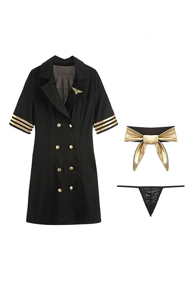 Sky Secret - Flight Attendant Serisi Hostes Kostümü