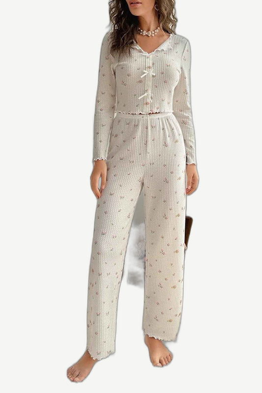 Secret Wear | Joyful Winter Özel Örme Kumaş Renkli Desenli Pijama Takımı